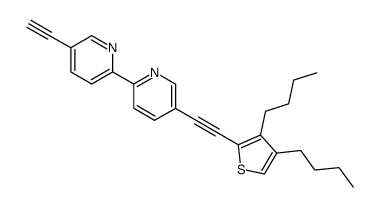 5-[(3,4-dibutylthien-2-yl)ethynyl]-5'-ethynyl-2,2'-bipyridine Structure