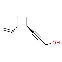 2-Propyn-1-ol, 3-(2-ethenylcyclobutyl)-, trans- (9CI) Structure