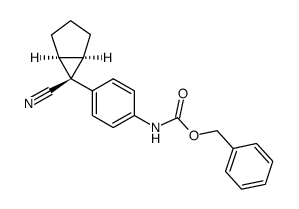 1-benzyloxycarbonylamino-4-[(1α,5α,6β)-(6-cyanobicyclo[3.1.0]hexan-6-yl)]benzene Structure