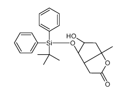 (3aR,4S,5R,6aS)-4-(tert-Butyldiphenylsilyloxy)methyl-5-hydroxy-hexahydro-2H-cyclopenta[b]furan-2-one结构式