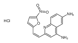 2-[(E)-2-(5-nitrofuran-2-yl)ethenyl]quinoline-4,6-diamine,hydrochloride Structure