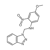 3-nitro-4(benzotriazol-1-ylmethyl)aminoanisole Structure