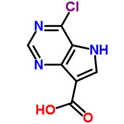 4-Chloro-5H-pyrrolo[3,2-d]pyrimidine-7-carboxylic acid structure