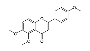 5,6-dimethoxy-2-(4-methoxy-phenyl)-chromen-4-one结构式