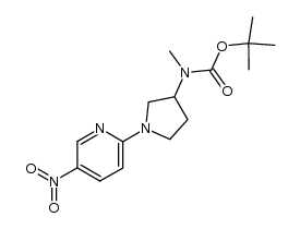 methyl-[1-(5-nitro-pyridin-2-yl)-pyrrolidin-3-yl]-carbamicacid tert-butyl ester structure