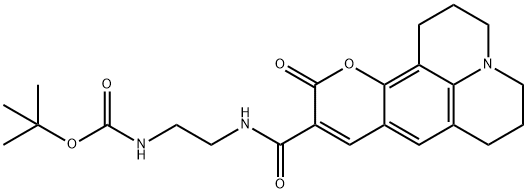 {2-[(10-Oxo-2,3,5,6-tetrahydro-1H,4H,10H-11-oxa-3a-aza-benzo[de]anthracene-9-carbonyl)-amino]-ethyl}-carbamic acid tert-butyl ester Structure