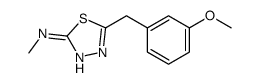 5-[(3-methoxyphenyl)methyl]-N-methyl-1,3,4-thiadiazol-2-amine Structure