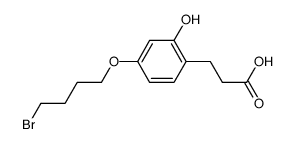 3-[4-(4-bromobutoxy)-2-hydroxyphenyl]propanoic acid Structure