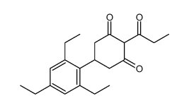 2-propanoyl-5-(2,4,6-triethylphenyl)cyclohexane-1,3-dione结构式