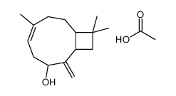 acetic acid,4,11,11-trimethyl-8-methylidenebicyclo[7.2.0]undec-4-en-7-ol结构式