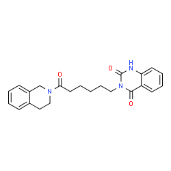 3-(6-(3,4-dihydroisoquinolin-2(1H)-yl)-6-oxohexyl)quinazoline-2,4(1H,3H)-dione Structure