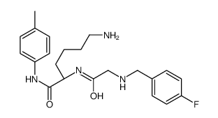 (2S)-6-amino-2-[[2-[(4-fluorophenyl)methylamino]acetyl]amino]-N-(4-methylphenyl)hexanamide结构式