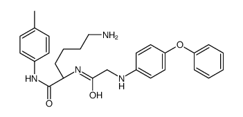 (2S)-6-amino-N-(4-methylphenyl)-2-[[2-(4-phenoxyanilino)acetyl]amino]hexanamide Structure