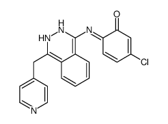 3-chloro-6-[[4-(pyridin-4-ylmethyl)-2,3-dihydrophthalazin-1-yl]imino]cyclohexa-2,4-dien-1-one Structure