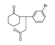 (2S)-2-[(1R)-1-(3-bromophenyl)-2-nitroethyl]cyclohexan-1-one Structure