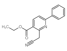 3-Pyridinecarboxylicacid, 2-(cyanomethyl)-6-phenyl-, ethyl ester Structure