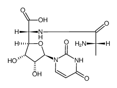 1-<5'-(L-alanylamino)-5'-deoxy-α-L-talofuranosyluronic acid>uracil Structure