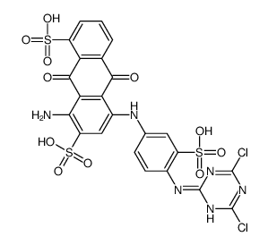 8-amino-5-[[4-[(4,6-dichloro-1,3,5-triazin-2-yl)amino]-3-sulphophenyl]amino]-9,10-dihydro-9,10-dioxoanthracene-1,7-disulphonic acid picture