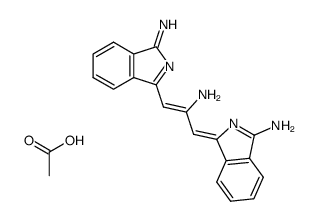 1,3-Bis-<1-Amino-isoindoleninyliden-(3)>-2-immonium-propan-acetat Structure