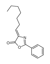 4-heptylidene-2-phenyl-1,3-oxazol-5-one Structure