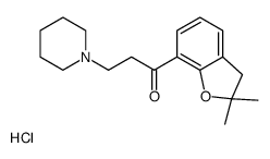 1-(2,2-dimethyl-3H-1-benzofuran-7-yl)-3-piperidin-1-ylpropan-1-one,hydrochloride结构式