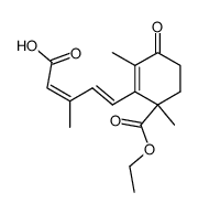 rac-(2Z,4E)-3-methyl-5-(2,6-dimethyl-6-ethoxycarbonyl-3-oxo-1-cyclohexenyl)-2,4-pentadienoic acid结构式