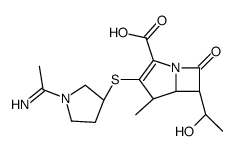 6-(1-hydroxyethyl)-2-(1-acetimidoylpyrrolidin-3-ylthio)-1-methyl-1-carbapen-2-em-3-carboxylic acid Structure