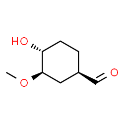 Cyclohexanecarboxaldehyde, 4-hydroxy-3-methoxy-, [1R-(1alpha,3alpha,4beta)]- (9CI) Structure