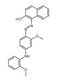 (E)-1-((2-methoxy-4-((2-methoxyphenyl)amino)phenyl)diazenyl)naphthalen-2-ol Structure