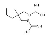 [2-(carbamoylsulfanylmethyl)-2-methylpentyl] carbamate结构式