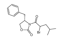 (4S)-3-(2-bromo-4-methyl-1-oxopentyl)-4-(phenylmethyl)-2-oxazolidinone Structure