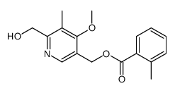 6-Hydroxymethyl-4-methoxy-5-methyl-3-pyridylmethanol o-Toluate structure