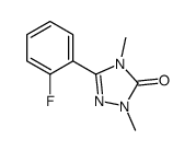 5-(2-fluorophenyl)-2,4-dimethyl-1,2,4-triazol-3-one结构式