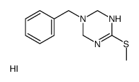 1-苄基-1,2,3,6-四氢-4-(甲硫基)-1,3,5-三嗪氢碘化物结构式