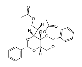 O1,O2-diacetyl-O3,O5;O4,O6-((S,R)-dibenzylidene)-L-iditol Structure