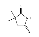 3,3-dimethylpyrrolidine-2,5-dithione结构式