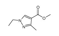 methyl 1-ethyl-3-methyl-1H-pyrazole-4-carboxylate结构式