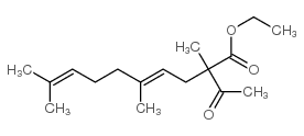 4,8-Decadienoic acid, 2-acetyl-2,5,9-trimethyl-, ethyl ester, (E)-结构式