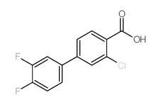 2-氯-4-(3,4-二氟苯基)苯甲酸结构式