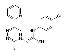 1-(4-chlorophenyl)-3-[[(E)-1-pyridin-2-ylethylideneamino]carbamothioylamino]thiourea Structure