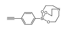 5-(4-ethynylphenyl)-4,6,11-trioxa-1-aza-5-silabicyclo[3.3.3]undecane结构式