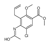 methyl 4-acetamido-5-chloro-2-methoxy-3-prop-2-enylbenzoate Structure