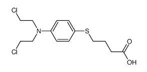 4-((4-(N,N-bis(2-chloroethyl)amino)phenyl)thio)butyric acid结构式