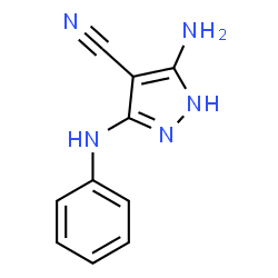 3-amino-5-(phenylamino)-1H-pyrazole-4-carbonitrile structure