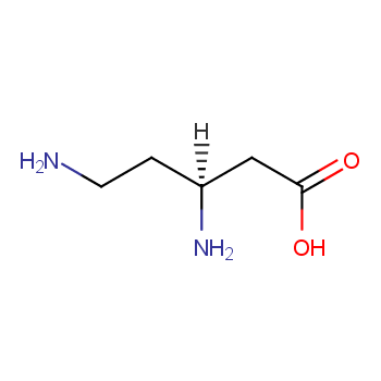 (3S)-3,5-Diaminopentanoic acid Structure