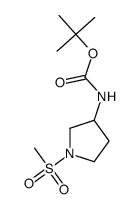 (1-methanesulfonylpyrrolidin-3-yl)carbamic acid tert-butyl ester Structure