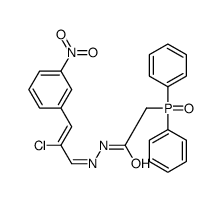 N-[(E)-[(Z)-2-chloro-3-(3-nitrophenyl)prop-2-enylidene]amino]-2-diphenylphosphorylacetamide Structure