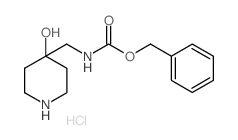 Benzyl ((4-hydroxypiperidin-4-yl)-methyl)carbamate hydrochloride结构式