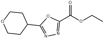 Ethyl 5-(oxan-4-yl)-1,3,4-oxadiazole-2-carboxylate结构式