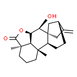 6α,7α-Dihydroxykaur-16-en-18-oic acid γ-lactone结构式